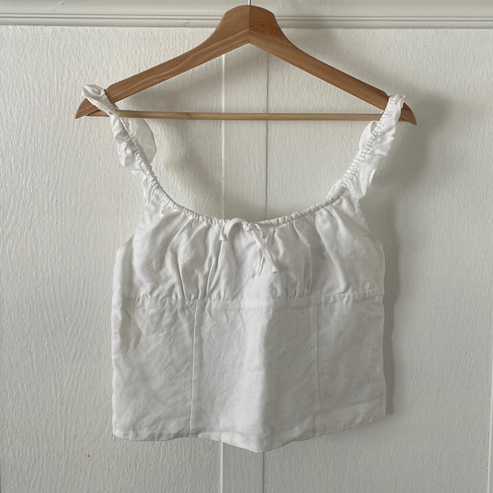 Aritzia Wilfred BOHEME LINEN BUSTIER